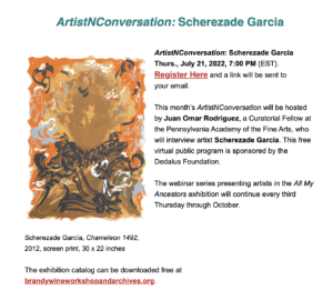 ArtistsNConversation Scherezade Garcia