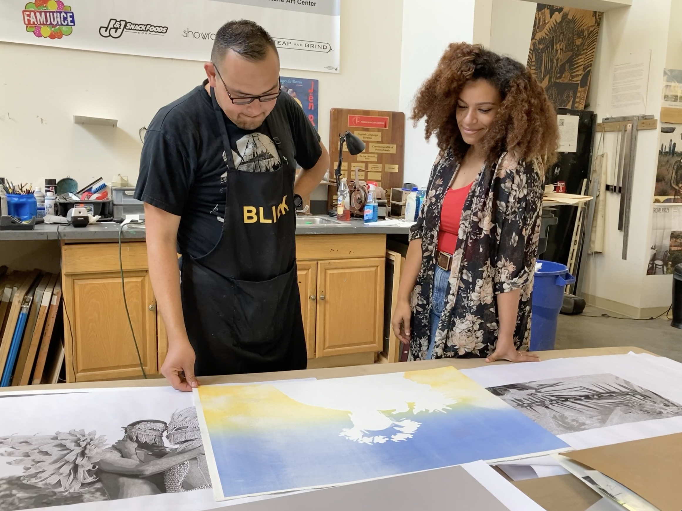 Gustavo and Yelaine Rodriguez in studio